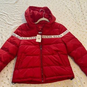 Red GUESS coat, size small